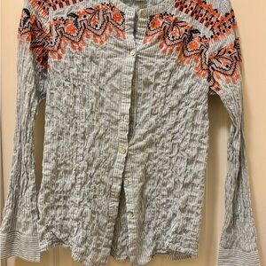 Sundance Blue and White Striped Blouse